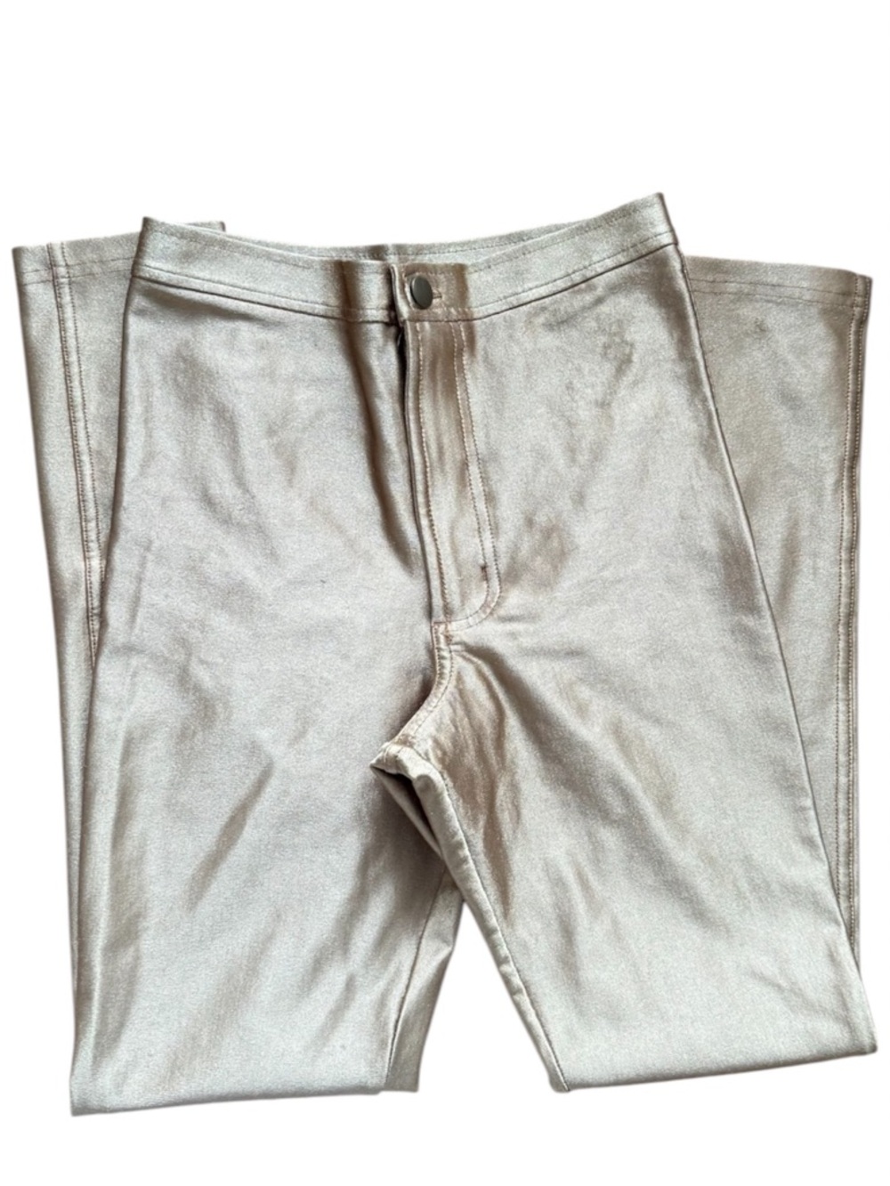 *Damaged* Y2K  American Apparel High Rise Gold Disco Pants - Picture 4 of 15